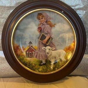 Van Hygan Smythe Plate Frame, 1985 Reco Mary Had A Little Lamb Plate